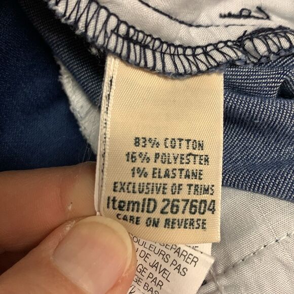 L.L. Bean Classic Fit Blue High Rise Medium Wash Trouser Style Jeans Size 16 - Picture 8 of 13